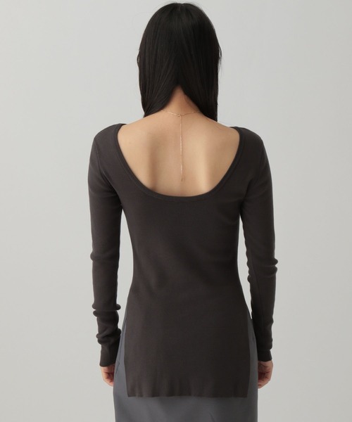「Chaos」 長袖ニット FREE チャコールグレー レディース_画像8