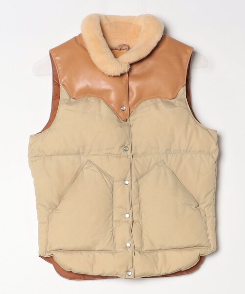 Rocky mountain】ベージュブラウンダウンベスト7/8 Rocky Mountain FeatherBed（ロッキーマウンテンフェザーベッド