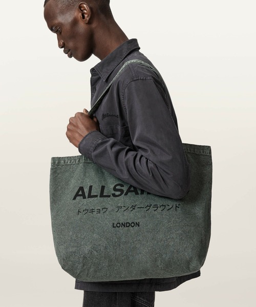 (取寄) オールセインツ メンズ アンダーグラウンド トート AllSaints men Underground Tote Stonewash Blue ALLSAINTS（オールセインツ） トートバッグ ALLSAINTS UNDERGROUND