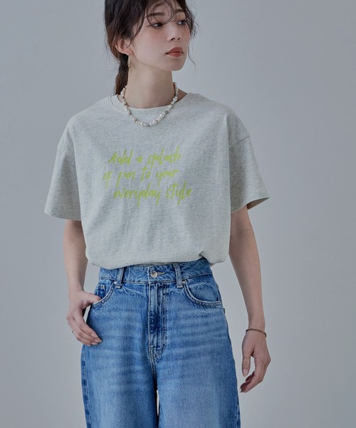 「etoll.」 半袖Tシャツ FREE オートミール レディース_画像3