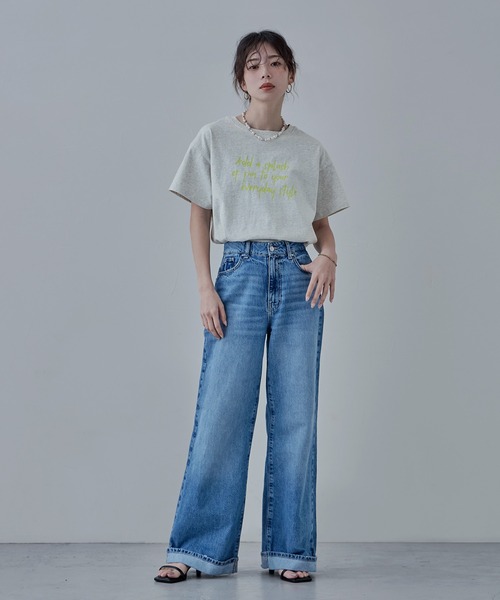 「etoll.」 半袖Tシャツ FREE オートミール レディース_画像5