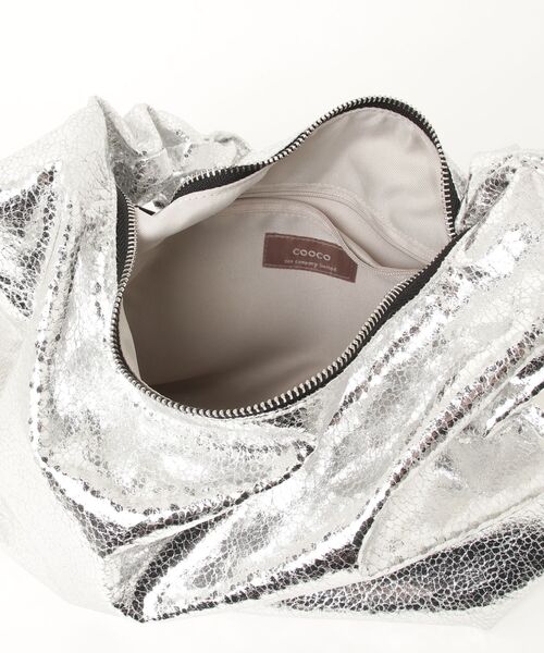 「COOCO」 ショルダーバッグ 9 シルバー レディース_画像4