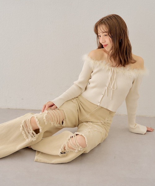 「Chico」 デニムパンツ 0 ブルー レディース_画像2