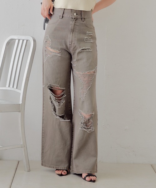 「Chico」 デニムパンツ 0 ブルー レディース_画像3