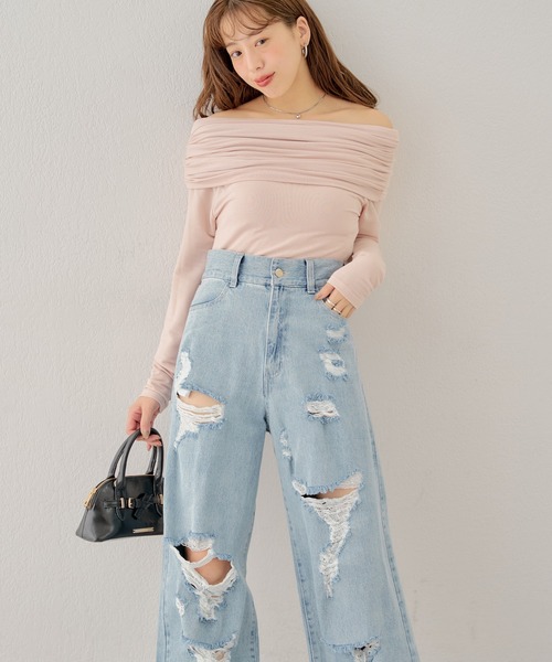 「Chico」 デニムパンツ 0 ブルー レディース_画像7