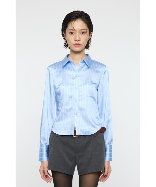 MOUSSY（マウジー） ブラウス シャツ SATIN FIT シャツ レディース
