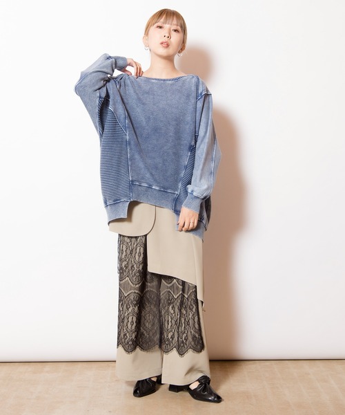 二点おまとめ♥️osmosis  ニット切り替えブラウス OSMOSIS（オズモーシス） ブラウス シャツ 切替ワイドブラウス