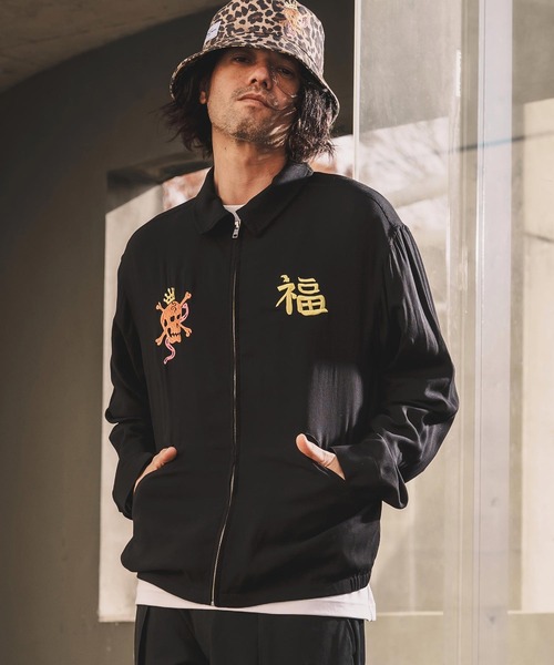 WONDER WALL MOTEL ブルゾン アウター mj11319-EMBROIDERY DRIZZLER