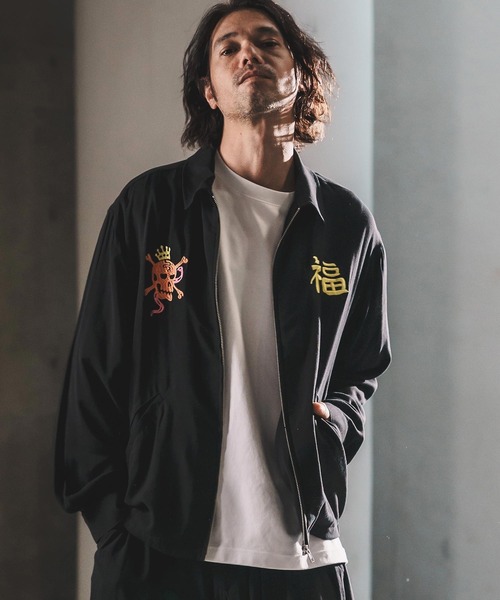 WONDER WALL MOTEL ブルゾン アウター mj11319-EMBROIDERY DRIZZLER