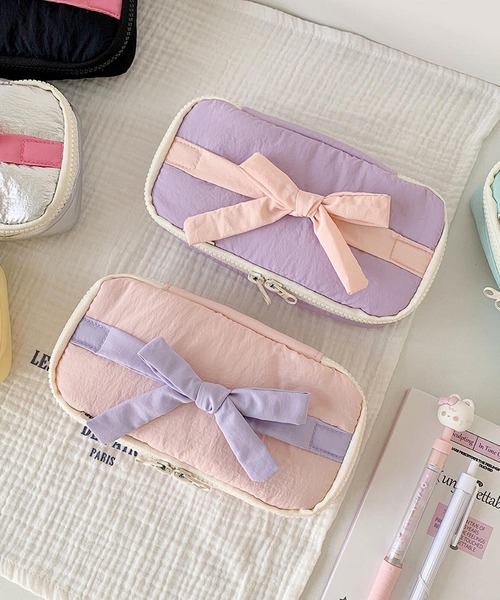 VIBGYOR 収納 oshipic/推し活 ふんわり リボンポーチ メイク ペン