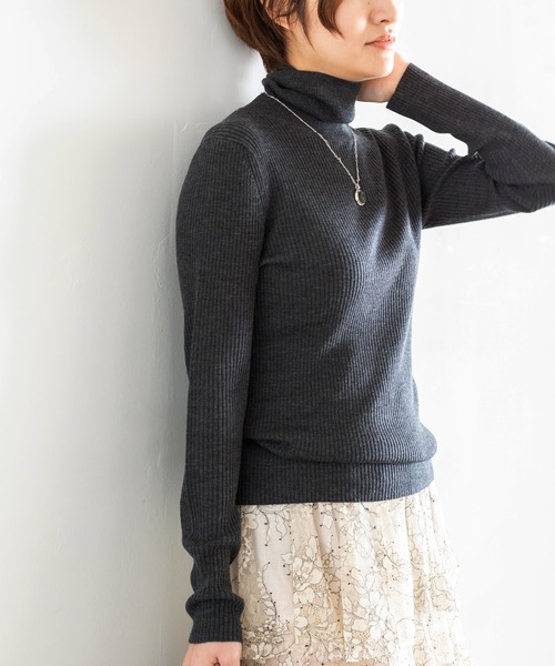 IENA（イエナ） タートルネックニット FREE ブラック レディース