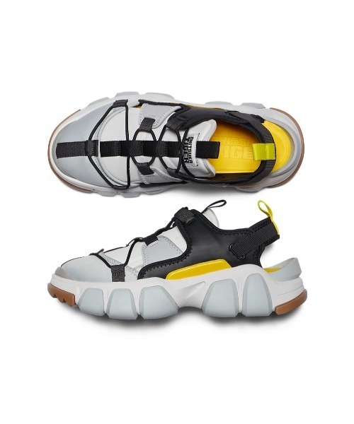 「ONITSUKA TIGER YELLOW COLLECTION」 フラットサンダル 25 グレー系その他 レディース_画像4