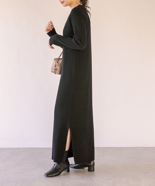 「RIVE DROITE」 ニットワンピース 36 アイボリー レディースの画像4