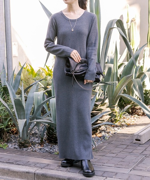 「RIVE DROITE」 ニットワンピース 36 アイボリー レディースの画像9