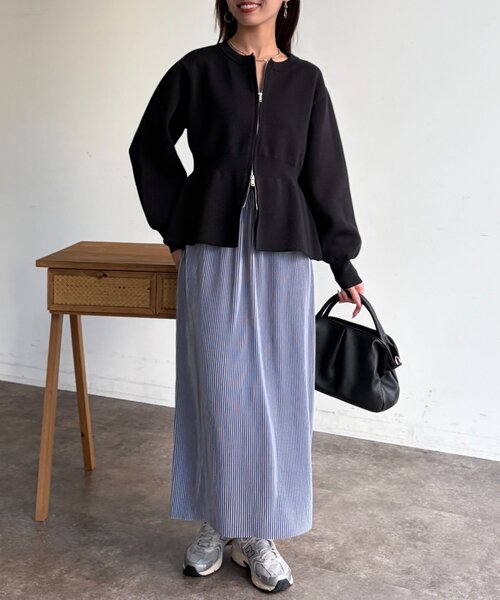 Chez toi（シェトワ） ブルゾン アウター ペプラムジップジャケット