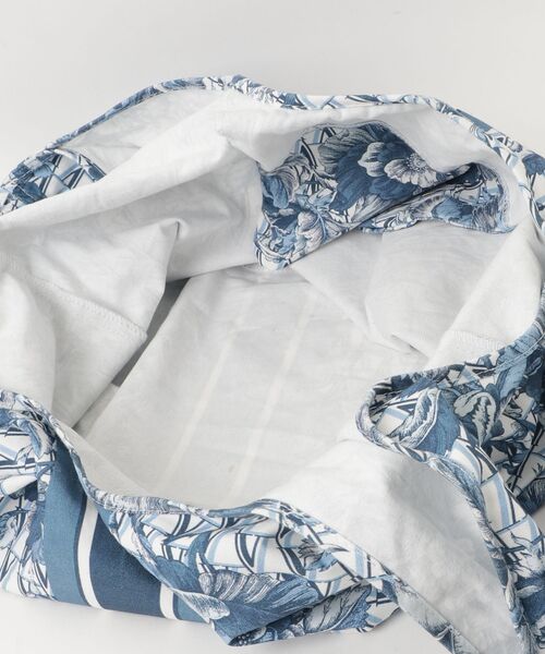 「VERMEIL par iena」 花柄トートバッグ - ブルー レディース_画像4