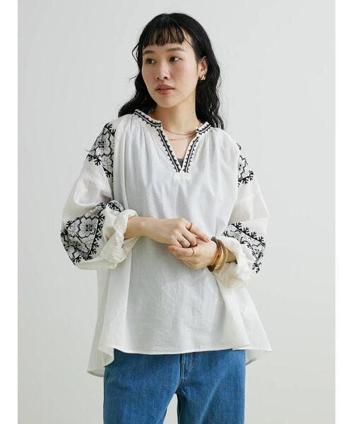 「CRAFT STANDARD BOUTIQUE」 長袖ブラウス FREE チャコールグレー レディース_画像2