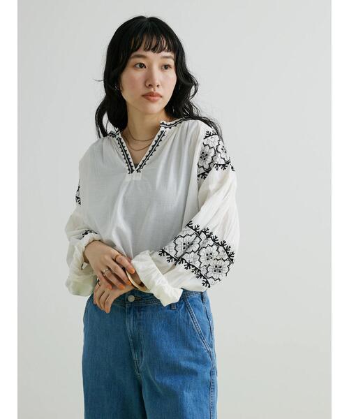 「CRAFT STANDARD BOUTIQUE」 長袖ブラウス FREE チャコールグレー レディース_画像6