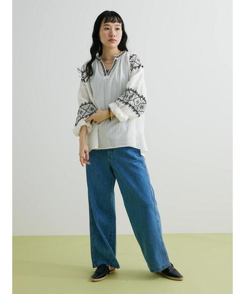 「CRAFT STANDARD BOUTIQUE」 長袖ブラウス FREE チャコールグレー レディース_画像9