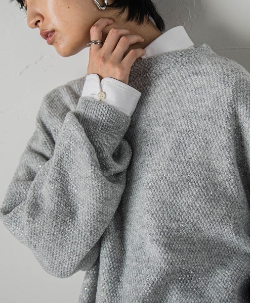 「MAYSON GREY」 長袖ニット 2 ブルー レディース_画像3