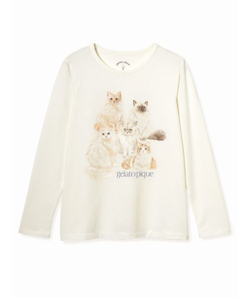 gelato pique（ジェラートピケ） パジャマ 「JUNIOR」フラワーキャット