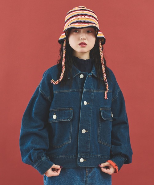 「MERLOT」 デニムジャケット SMALL ブルー レディース_画像5