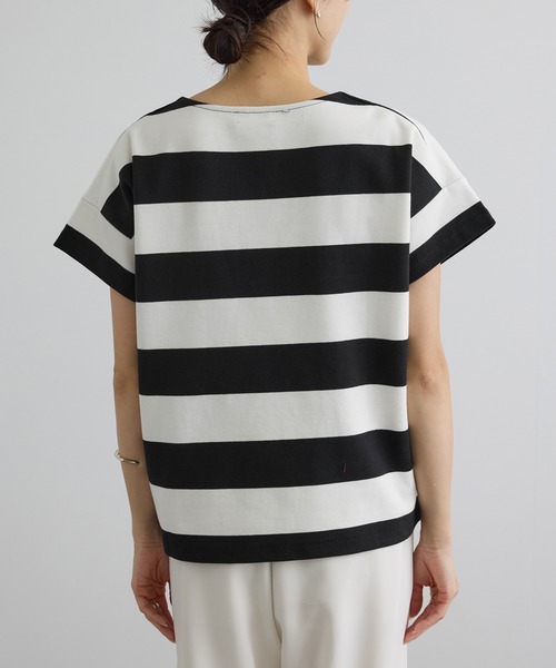 tシャツ 「WEB限定」ポンチボーダークルーネックTシャツ レディースの画像