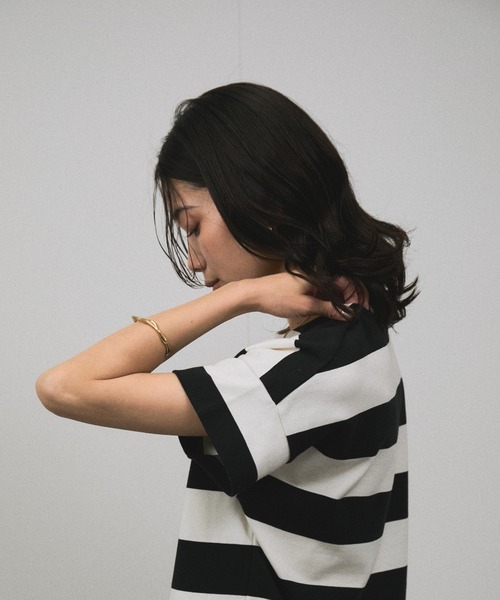 tシャツ 「WEB限定」ポンチボーダークルーネックTシャツ レディースの画像
