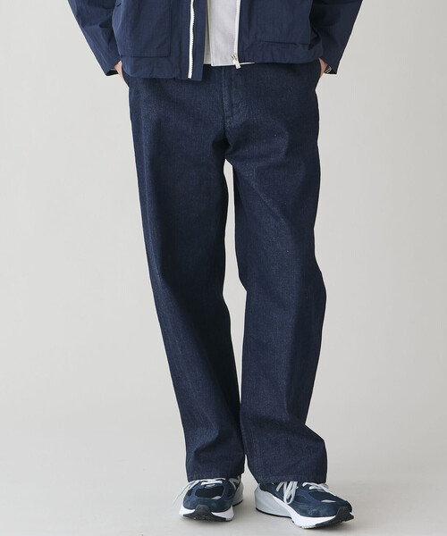 美品 Orcival ワイドデニムトラウザーズパンツ 1 濃紺 ユニセックス ORCIVAL（オーシバル） ワイドパンツ ジーンズ | コットンドライツイル