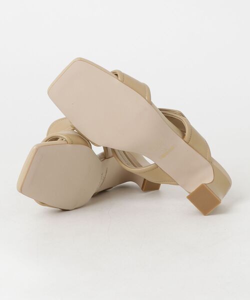 「PICHE ABAHOUSE」 フラットサンダル 39 ベージュ レディース_画像3