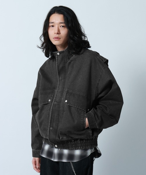 RAGEBLUE（レイジブルー） ブルゾン アウター Stand Neck Denim Bomber