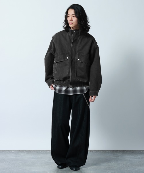 RAGEBLUE（レイジブルー） ブルゾン アウター Stand Neck Denim Bomber