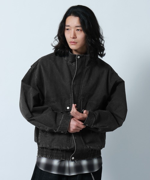 RAGEBLUE（レイジブルー） ブルゾン アウター Stand Neck Denim Bomber