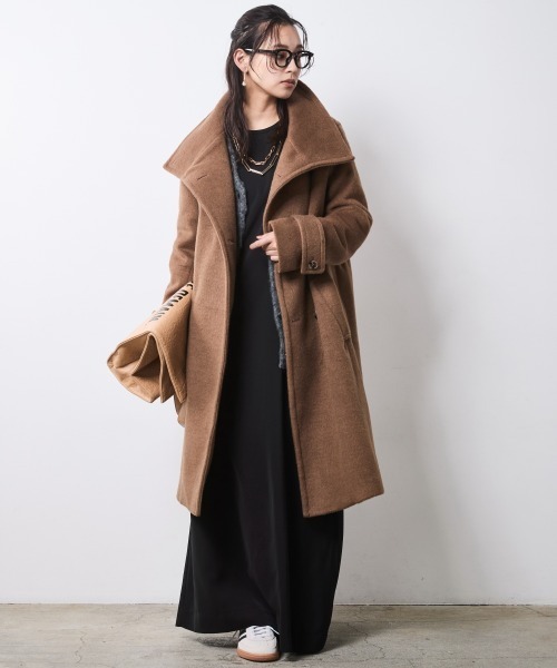 「CHIC STYLE」 長袖ワンピース M ブラック レディース_画像9