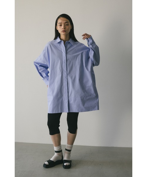 「STYLEMIXER」 長袖シャツ FREE サックスブルー レディース_画像4