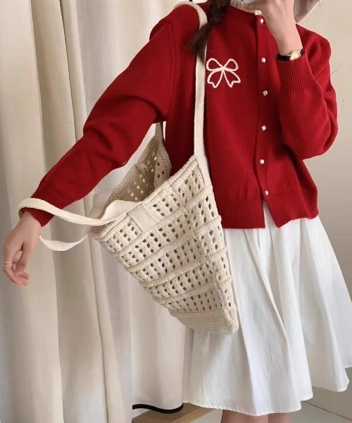 「Achic」 カーディガン M グレー レディース_画像3