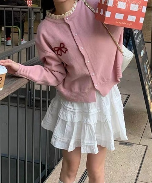 「Achic」 カーディガン M グレー レディース_画像7