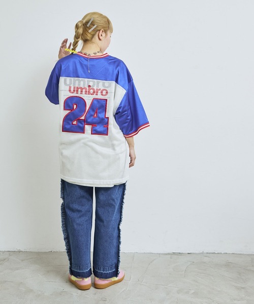 UMBRO × (C)OVER FOOT BALL SHIRT アンブロ コラボ umbro（アンブロ） tシャツ 「umbro」別注フットボールシャツ/おとな