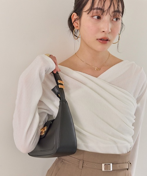 VIS（ビス） tシャツ シアードレープトップス レディース : ZOZOTOWN