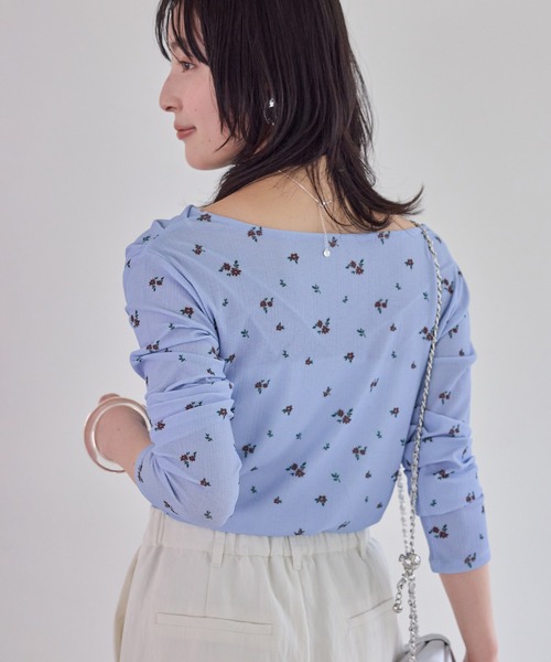 VIS（ビス） tシャツ シアードレープトップス/イージーケア レディース