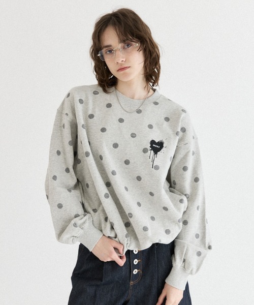 ONCILY（オンシェリー） トレーナー スウェット DOT PATTERN HEART 