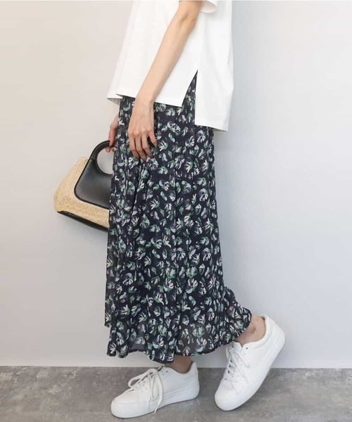 MK MICHEL KLEIN（エムケー ミッシェルクラン） ロング スカート 夏 花