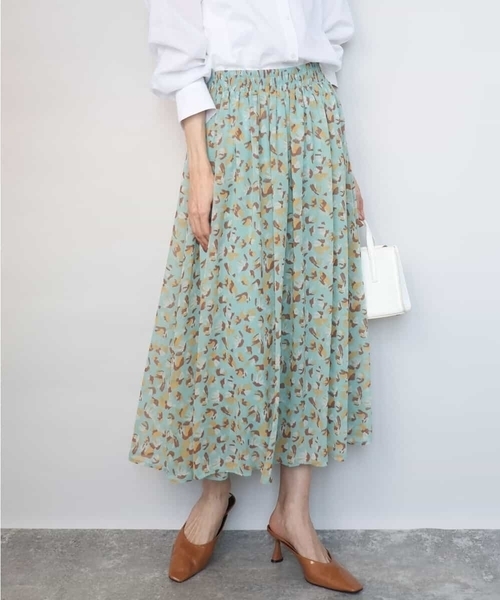 MK MICHEL KLEIN（エムケー ミッシェルクラン） ロング スカート 夏 花