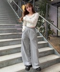 tシャツ 「花柄 / ボーダー」ボレロレイヤー...の詳細画像5