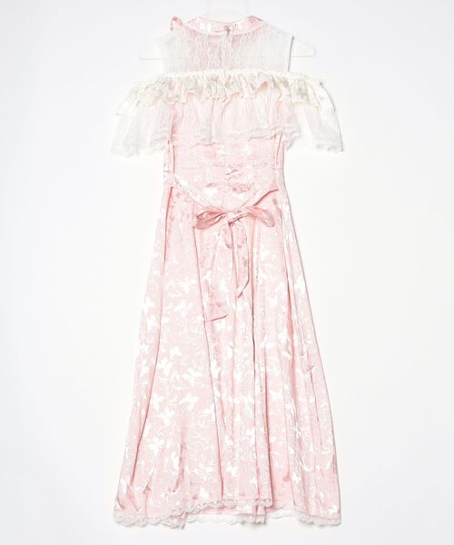 gossip!ロサンゼルス ワンピース 半袖 レトロガーリー 蝶柄レース