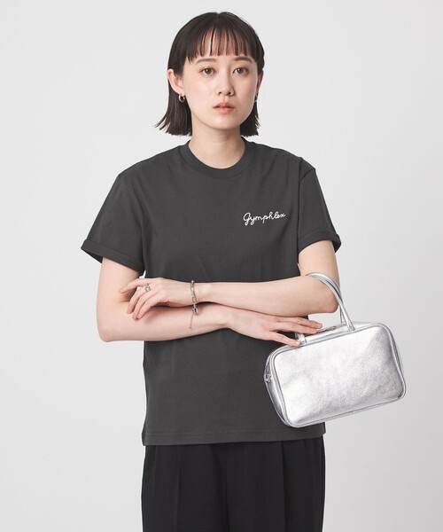 tシャツ 「Gymphlex」ショートスリーブ エンブロイダリー Tシャツ レディースの画像