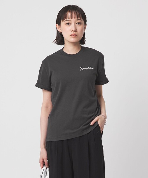 tシャツ 「Gymphlex」ショートスリーブ エンブロイダリー Tシャツ レディースの画像