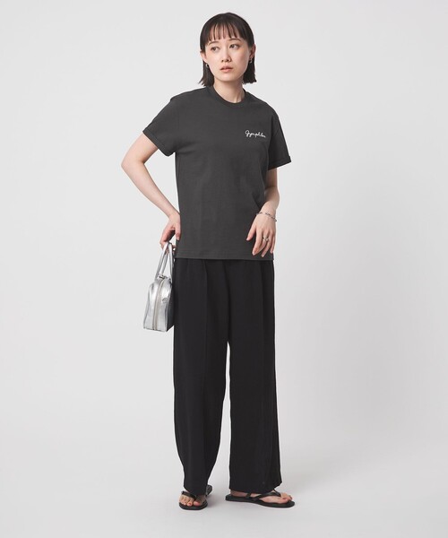 tシャツ 「Gymphlex」ショートスリーブ エンブロイダリー Tシャツ レディースの画像