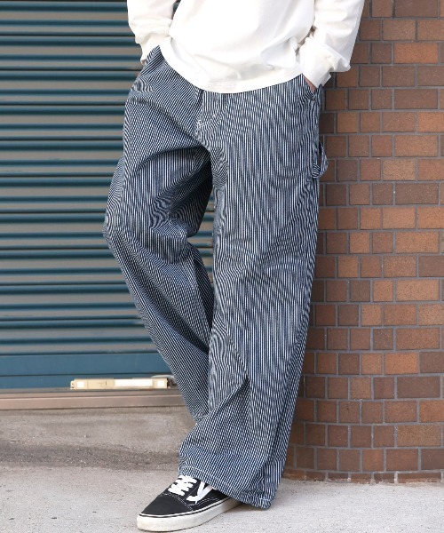 LUXSTYLE（ラグスタイル） ワイドパンツ パンツ ヒッコリーペインター