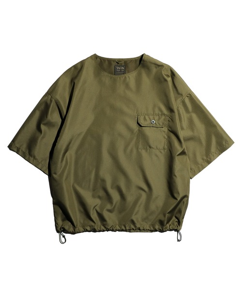 「TAION」 半袖Tシャツ - オリーブ メンズ_画像2